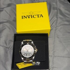 Invicta Two-Tone Silver and Black Watch